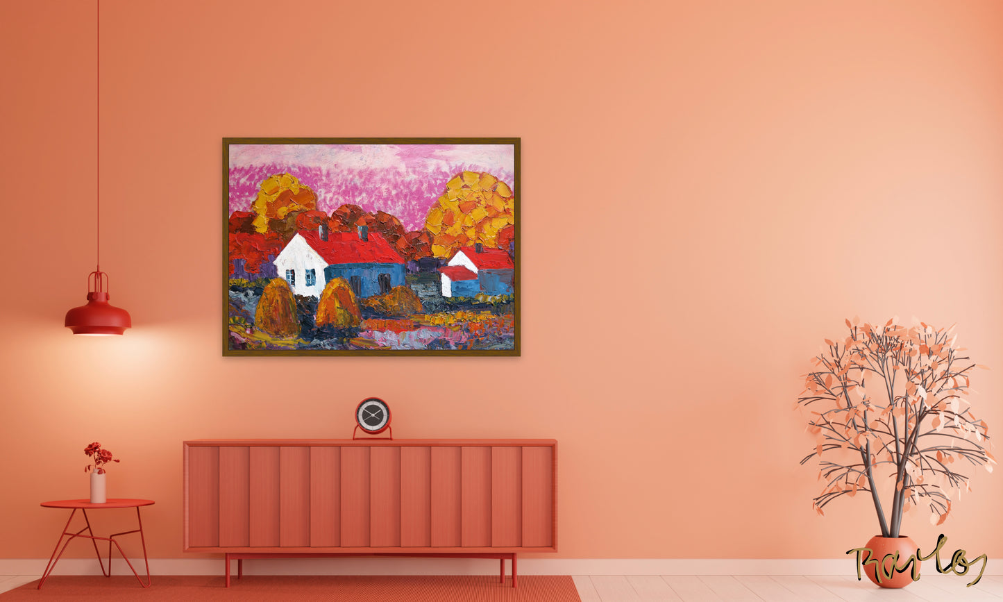 Original Painting of Endre Bartos: Cottage