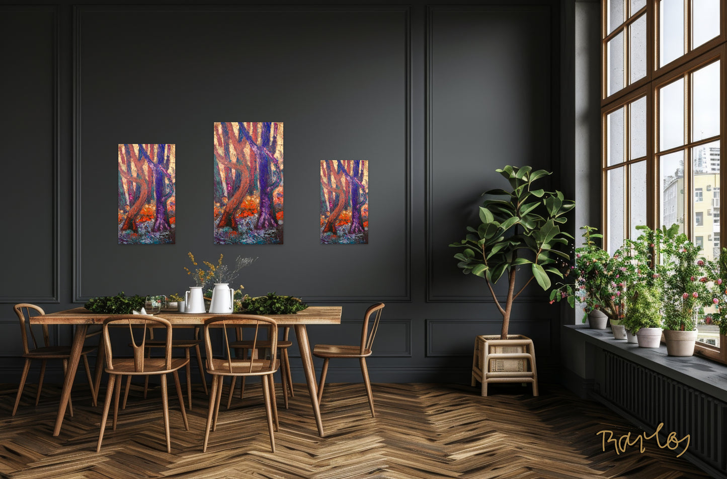 Fine Art Print Endre Bartos: "Dancing Trees"