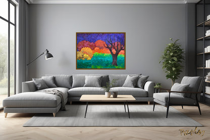 Original Painting of Endre Bartos: "Lonely Tree"