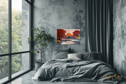 Fine Art Print Endre Bartos: "Pink River"