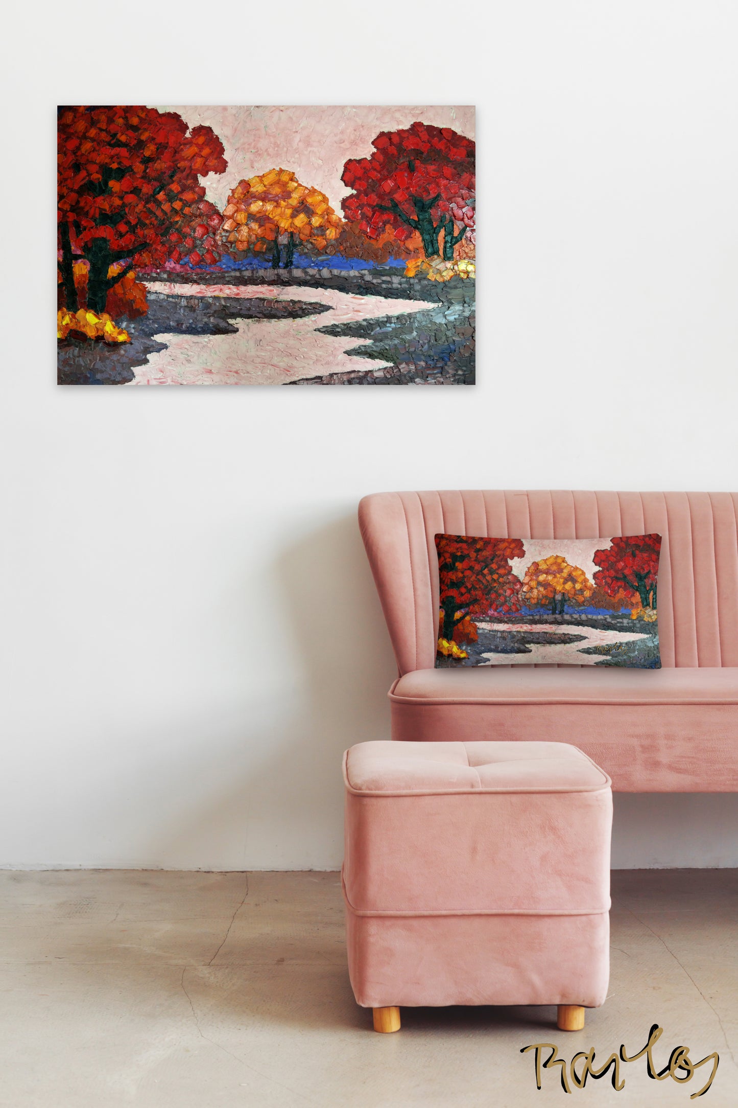 Art Pillow Endre Bartos: “Pink River”