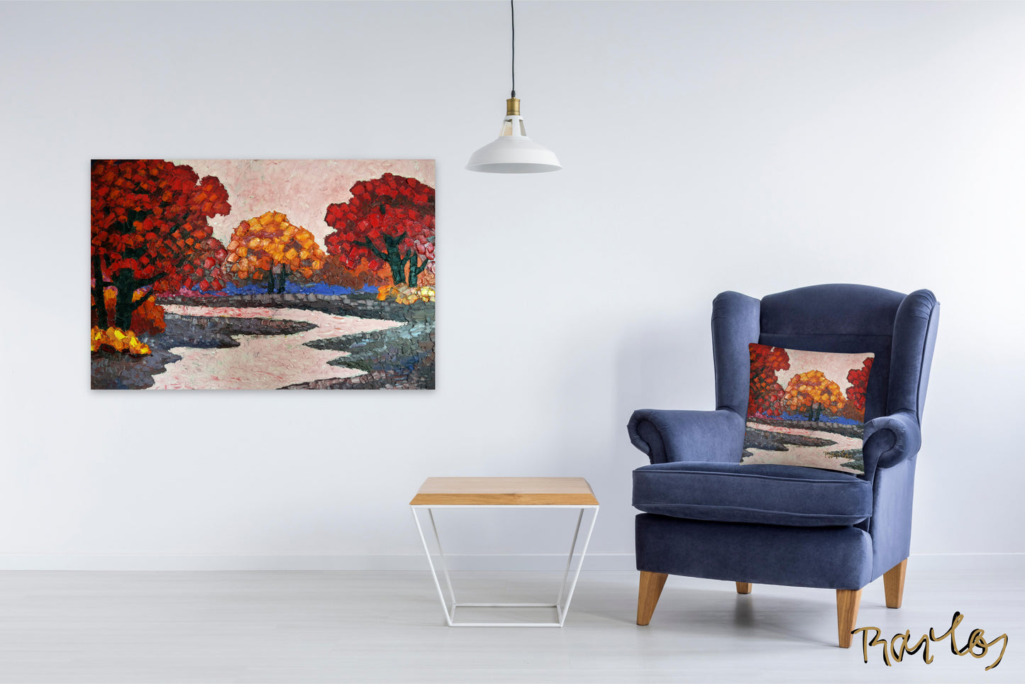 Art Pillow Endre Bartos: “Pink River”