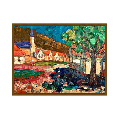 Original Painting Of Endre Bartos: Wine Cellars