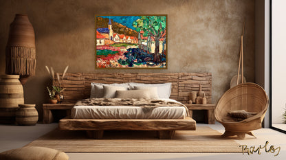 Original Painting Of Endre Bartos: Wine Cellars