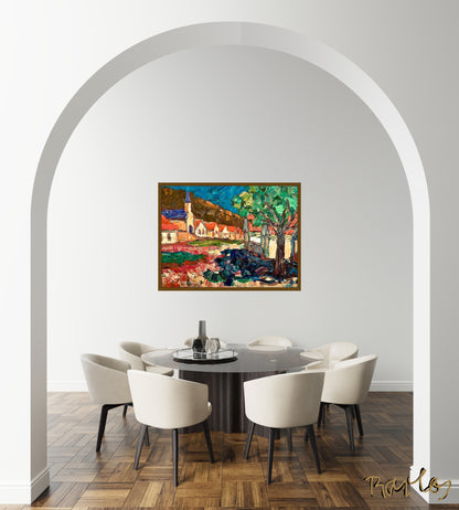 Original Painting Of Endre Bartos: Wine Cellars