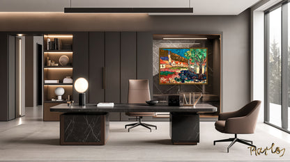 Original Painting Of Endre Bartos: Wine Cellars