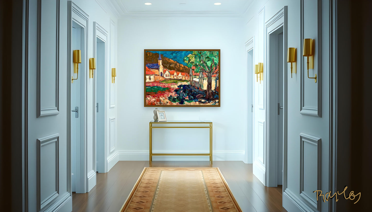 Original Painting Of Endre Bartos: Wine Cellars