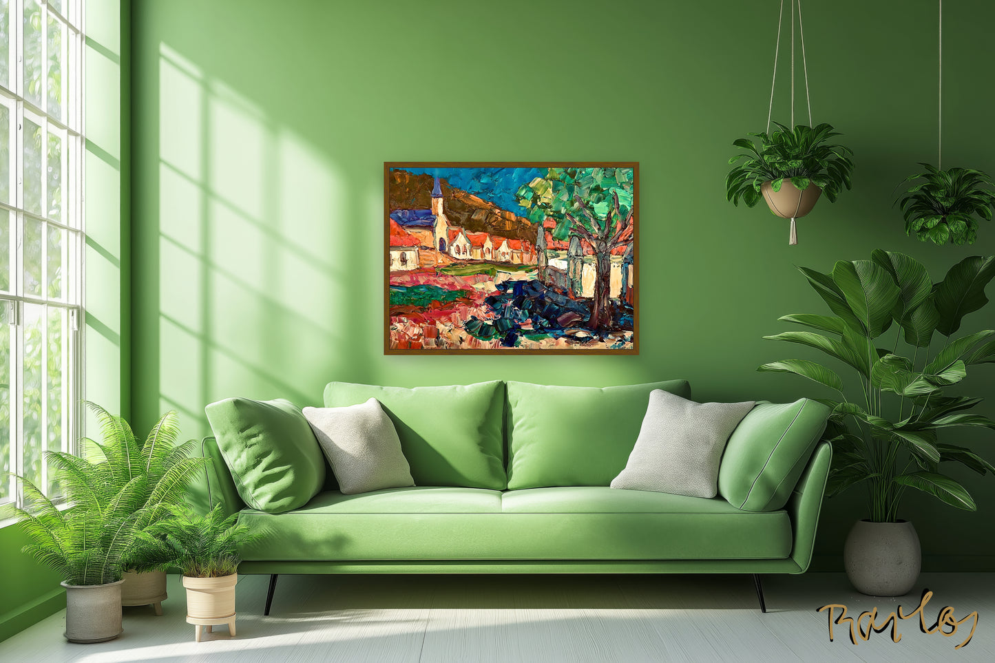 Original Painting Of Endre Bartos: Wine Cellars