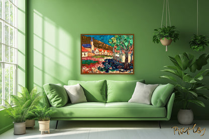 Original Painting Of Endre Bartos: Wine Cellars