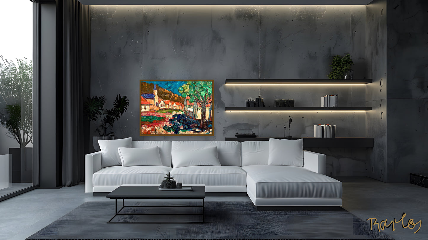 Original Painting Of Endre Bartos: Wine Cellars