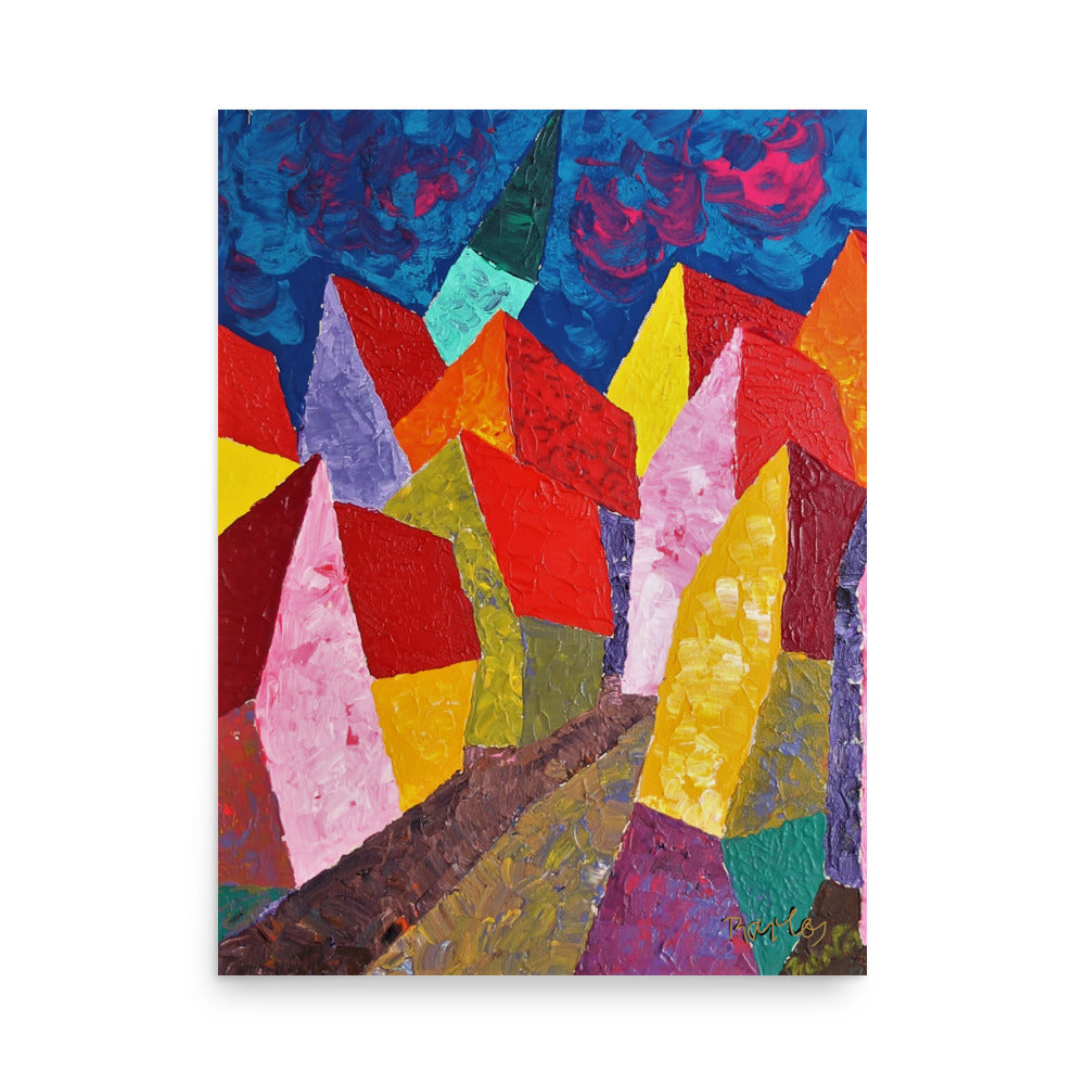 Fine Art Print Endre Bartos: Houses in Mindelheim III.