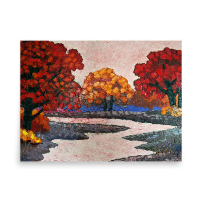 Fine Art Print Endre Bartos: "Pink River"