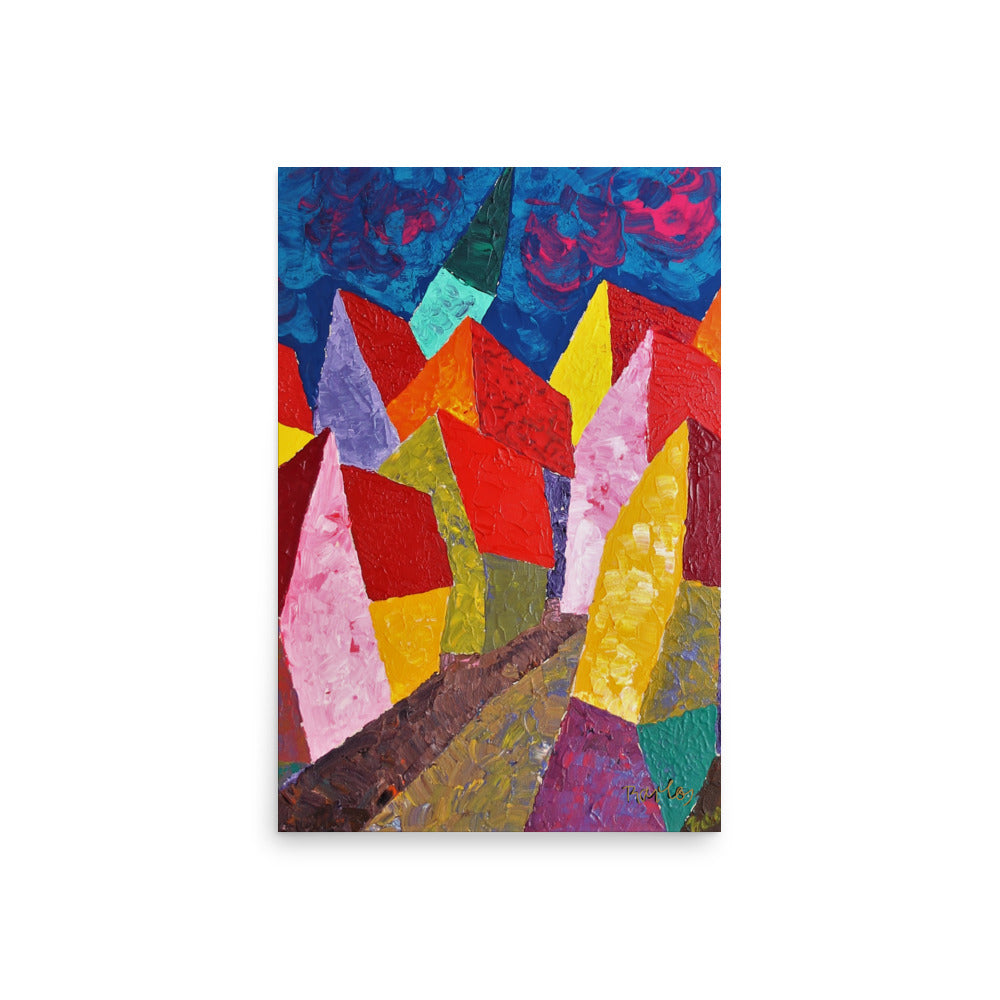Fine Art Print Endre Bartos: Houses in Mindelheim III.