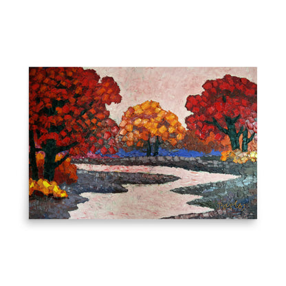 Fine Art Print Endre Bartos: "Pink River"